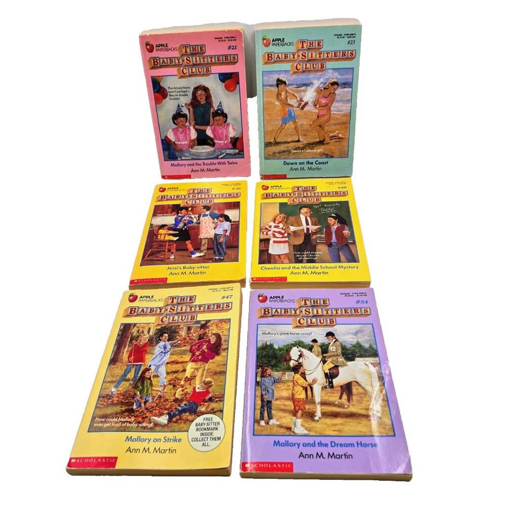 The Babysitters Club Books Lot Of 6 #21, 23, 36, 40, 47, 54 Read